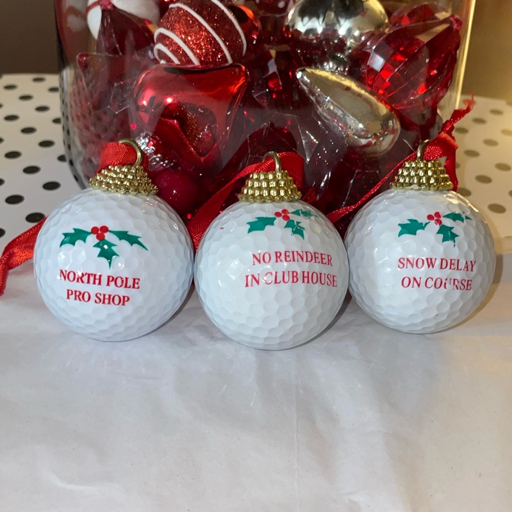 Sterling Golf Ball Ornament Lot!